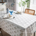 Jacquard Tablecloth with leaf pattern for dining room